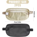 Pikkukuva 2 / 6: 2 kpl Vyölaukkuja Fanny Pack Rahavyöt Matkoille Piilotetut Miehet Naiset, Vedenpitävä Vyötärölaukku Urheiluun Juoksuun Vaellukseen Pyöräilyyn