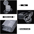 Miniatyrbillede 3 af 5: 50 stk transparente tomme rejseflasker 30 ml/ 1 oz Flip-Lock tomme beholdere bærbare påfyldbare Flip-Top flasker til udendørsrejser