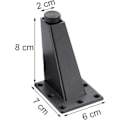 Miniatyrbillede 4 af 4: Møbelben 4 stk. Justerbare Møbelben Metal Bordben Møbelben Aluminium Legering Sort Sofa Ben til Møbler Sofa Bord