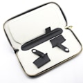 Miniatyrbild 2 av 5: Saxväska för Salong, Svart Läder Blixtlås Saxväska - Salongsverktyg Holster Väska för Frisör Barberare Frisörer (Rymmer 4 Saxar)