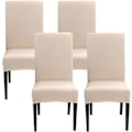 Miniatyrbild 1 av 5: 6 stycken stretch stolsöverdrag, tvättbara universella matsalsskydd, lätta att rengöra stolsöverdrag för hotellrestaurang matsal inredning (Beige, set om 4)