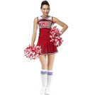 Cheerleader-kostym Halloween Söt Uniform Outfit röd red M