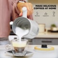 Miniatyrbild 3 av 5: Elektrisk mjölkskummare - Automatisk mjölkskummare & värmare för kaffe, latte, cappuccino, andra krämiga drycker - 4 inställningar för kallt skum