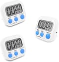 Magnetisk kökstimer från Pieces, Stoppur med stor LCD-display, Nedräkningstimer för matlagning (Vit)