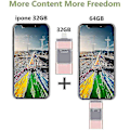 Miniatyrbilde 3 av 4: 4-i-1 USB-minne med lagringsplass for iPhone, iPad, PC, iOS og Android (128 GB)