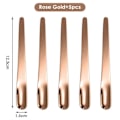 Miniatyrbillede 1 af 5: 5 stk. Teske Ske Rustfrit Stål Flad Ske Espressoske Dessert Lille Kaffeskefuld Mixer Røreske Kogeplade 5pcs Pink