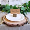 Miniatyrbild 3 av 5: Name Tag Holders, Rustic Real Wood with Tree Bark Table Card Holders (20 Holders + 20 Kraft Papers)