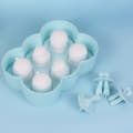 Miniatyrbillede 4 af 5: Isform til børn, 6 små isforme, silikoneforme til ispinde, genanvendelige isforme, blå mini-isform [DB]