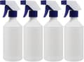 Tom sprayflaske 500 ml PET genopfyldelig beholder 4-pak hvid