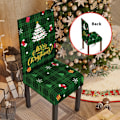 Miniatyrbild 3 av 5: Julstolsöverdrag Julstolsöverdrag Set om 4 Stretchstolsöverdrag Stolsöverdrag Skydd