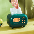 Miniatyrbillede 3 af 5: Vævæskeskrin Cover Holdere Retro Radio Model Vævæskeskrin Vævæskeskrin Multifunktionel i Hjemmet Stue Sød StilKl