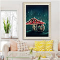 Miniatyrbild 4 av 5: Mystisk söt uggla svamp diamantmålningssatser för vuxna, 5D DIY växtdiamantkonstsatser för nybörjare, kristallbilddiamant