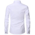 Miniatyrbilde 4 av 4: Menn Lang Ermet Business Bryllupsskjorte 4XL Lilla Purple 4XL