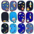 12-pack, broderade etiketter Cosmos planet serie broder