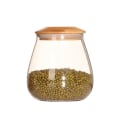 Miniatyrbilde 2 av 3: Glasskrukke i soppform, kornbeholder, forseglet matbeholder for løs te, kaffebønner (800 ml) 400 ml 6,5 x 6,5 x 9 cm 400ml 6.5X6.5X9cm