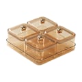 Miniatyrbillede 1 af 5: Tørret Frugtfad Opdelt Serveringsbakke til Dagligstue Spisestue Snacks hvid 2 rum gul 4 rum yellow 4 grids optional