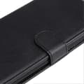 Miniatyrbild 5 av 5: For Sony Xperia 1 V Case Solid Color Leather Phone Cover Wallet Stand with Strap - Black