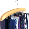 Simple Wooden Hanger for 24 Ties, Natural