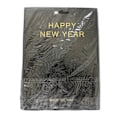 Miniatyrbild 5 av 5: Svart Happy New Year 2025 Banner - God Jul Banner Nyårsafton Party Rekvisita Banner (14*20cm)