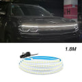 Miniatyrbilde 2 av 2: LED-lysstripe for kjøretøy, fleksibel dynamisk LED-hettelampe, vanntett, 180 cm, hvit 180CM white
