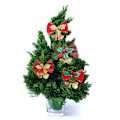 Miniatyrbilde 4 av 5: DIY 4 stk Juleribbon Julebjølle Pynt Julekrans Dekor Juletre Hengende Pynt Jul