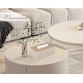 Miniatyrbilde 2 av 5: Vevboks i rektangulært PU-lær, holder for ansiktsvev, for kommode, bad, dekorasjon (Beige)