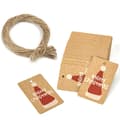 God Jul Presentetiketter - 3x5CM Kraftpapper Presentetiketter - Jul Brun Pr