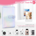 Miniatyrbild 3 av 5: Fotoalbum med 96 fickor för Fujifilm-kamera, kamera & direktutskrift 3-tums fotoalbum, fotoställkortalbum, affärs (magiskt silver)