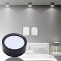 Miniatyrbillede 5 af 5: 3x Runde Overflademonterede LED Downlights 4000k 5w Sort Hus
