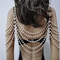 Miniatyrbillede 1 af 5: 2 stk. Perlekæde DIY Håndværk Sjal Perlet Bib Choker Halskæde Gave Skulderkæde Halskæde Smykker til Kvinder Bryllup Prom