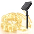 Miniatyrbillede 5 af 5: Udendørs Solcellelys Rør, 10M 100 LED Rør Solcellelysstreng, 8 Tilstande Kobbertråd PVC Reb Vandafvisende til Haver, Juletræ
