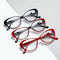 Pikkukuva 2 / 2: Lukulasit +1 +1,5 +2 +2,5 +3 +3,5 +4,0 Diopteria Optiset Linssit Silmälasit balck-red balck-red 250