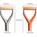 Miniatyrbilde 2 av 5: Spadehåndtak i jern med innerdiameter, D/y-grep, bra håndbeskyttelse, hage, massivt jern, tilbehør, hageverktøy for snøspade, graving, rake