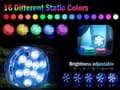 Miniatyrbild 3 av 5: LED Diving Light, LED Underwater Lighting Multi-color Submersible Lighting with Remote Control Waterproof IP68 for