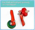Miniatyrbild 2 av 5: Durable Wooden Spinning Top with Handle, Drawstring and String, Long-lasting Performance, Random Color Selection
