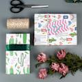 Miniatyrbild 2 av 5: Presentpapper, julpapper, 12 st 50 * 70cm (prydnad * 4 + enhörning * 4 + kaktus * 4 + alpacka * 4)