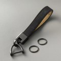 Miniatyrbillede 2 af 4: Mikrofiber Læder Bil Nøglering, Universal Nøgleholder Læder Nøglering Holder med 2 Nøgleringe og 1 Skruetrækker til Mænd og