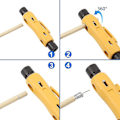 Miniatyrbilde 2 av 5: Koblingstenger for koaksialkabel, koaksial RG6 kompresjonsverktøysett med 20 stk F RG6, dobbeltsidet koaksialavstripper F
