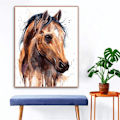Miniatyrbild 1 av 5: DIY 5D Diamantmålning Kit för Heminredning Häst Full Rhinestone Diamantmålning Set för Vuxna Barn Runda Stenar Diamantkonst för C