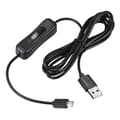 USB-kaapeli ON/OFF-kytkimellä, uros-mikro 2M musta