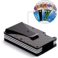 Miniatyrbillede 3 af 5: Kortholder i kulfiber RFID Sort - Julegave One Size