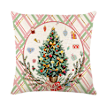 Miniatyrbild 1 av 5: God Jul Rosa Kuddfodral, för Hemma Vintersemesterfest Kuddfodral Dekoration för Soffa Soffgrupp Set om 4