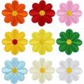 Miniatyrbild 1 av 4: 36 stycken broderade lappar Stryk-på tyg Sy-på lapp Blomma mönster Mini solros Broderade lappar för kläder Jeans Hatt Ryggsäckar