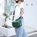 Miniatyrbillede 5 af 5: Atgbiem Dame Sort Crossbody Taske Dame Bred Rem Brysttaske Dame Læder Midjetaske Dame Stilfuld