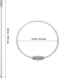 Miniatyrbillede 4 af 6: Taggar Trådholder Nøglering Holder Rustfrit Stål Kabel Robust Tagholder Sikker Nøglering Kabel