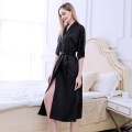 Miniatyrbilde 1 av 4: Dame Kimono Morgenkåper for Kvinner Lange Kimono Kapper Satin Lange Brudepike Kapper, XL