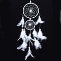 Dream Catcher Feather Weaving WHITE white white white