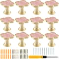 12-pack klöverhandtag i zinklegering, enkelhålsdrag, 12-pack, 12 st, 12-pack, rosa, rosa 12pack Pink