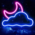 Miniatyrbilde 4 av 4: Neon-skilt, Sky og Måne LED Neonlys, Neonlys Skilt for Veggdekor USB-drevet LED Neonlys for Soverom Barnerom Bryllup