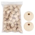 Träpärlor för hantverk - Polerad, klar textur, mångsidiga dekordelar för målade materialprydnader（25mm）
